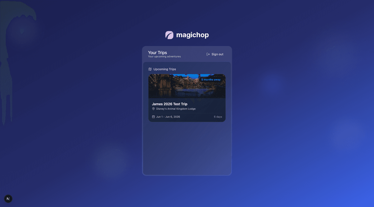Client Trip Dashboard