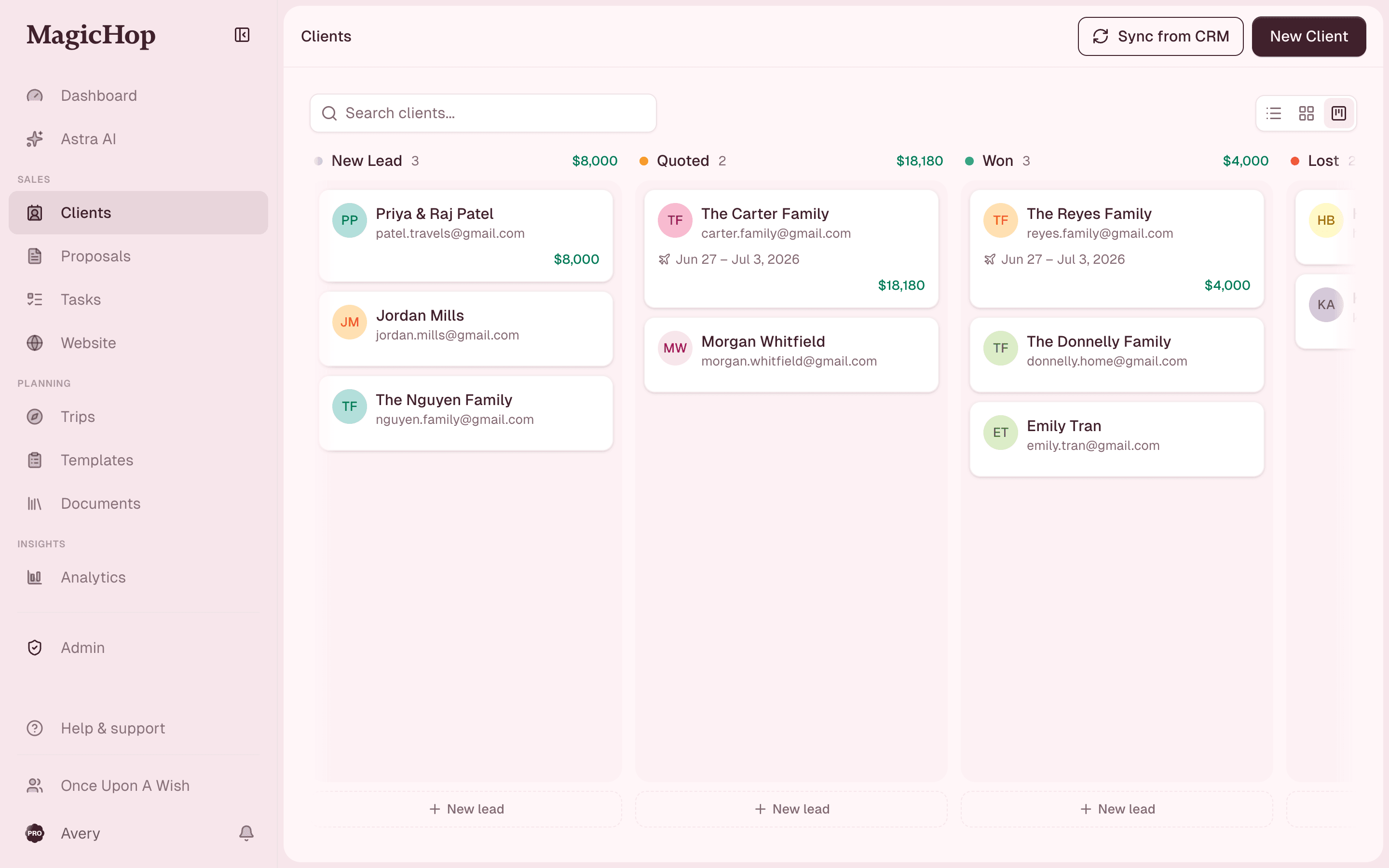 Client pipeline in MagicHop