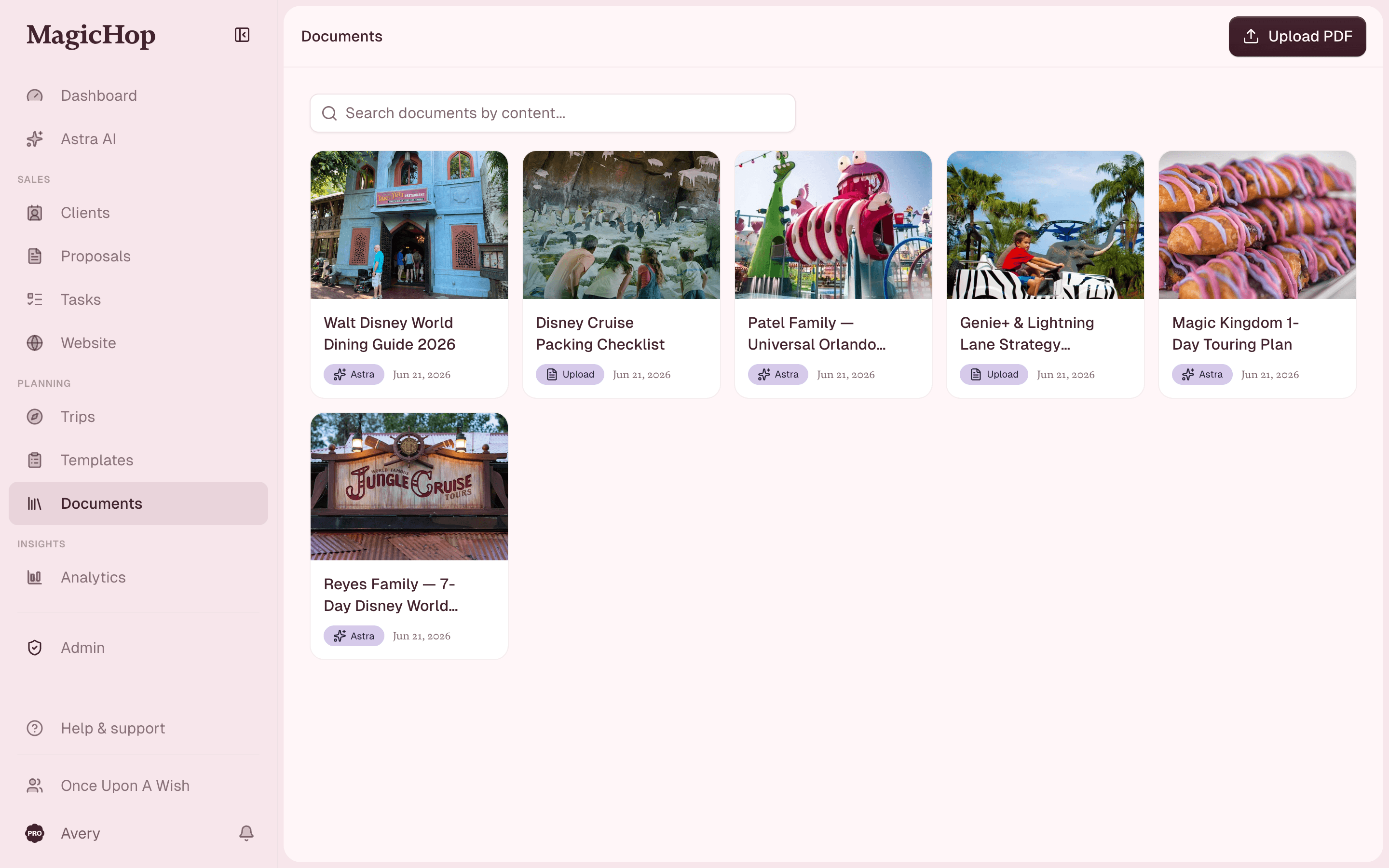 Documents in MagicHop