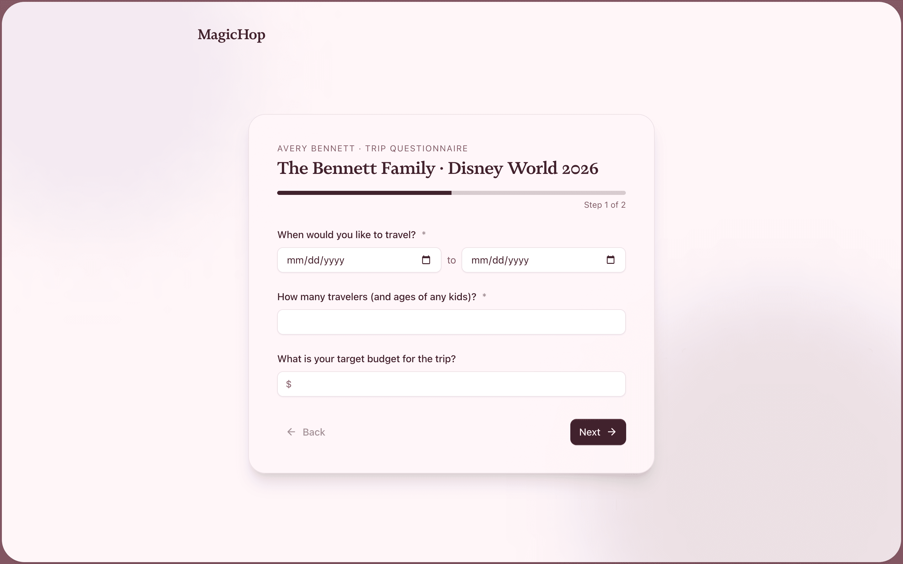 Onboarding forms in MagicHop